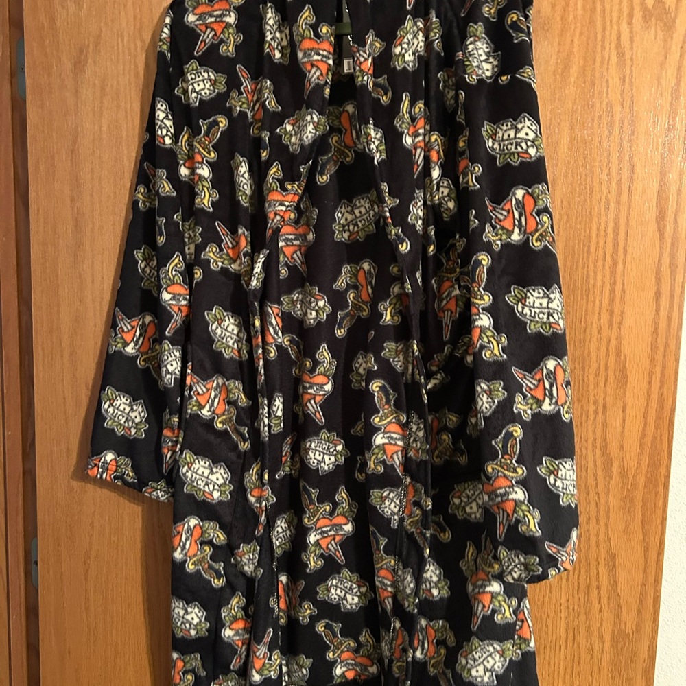Ed Hardy Velour Black Robe